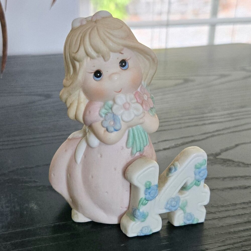 Simson giftware Age 14 milestone girl Porcelain figurine 4 1/4 inches tall